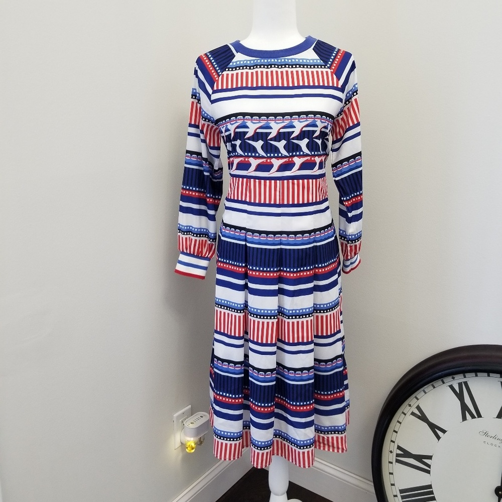 Unique dress with pleated skirt